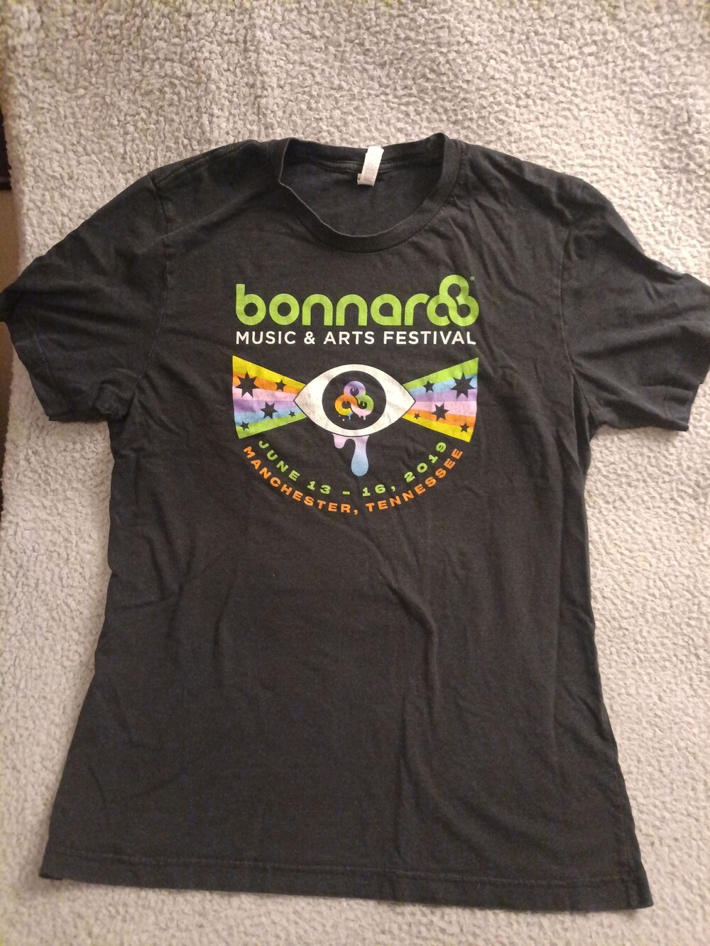 Bonnaroo Music & Arts Festival Black Short Sleeve T-Shirt 2019 3526
